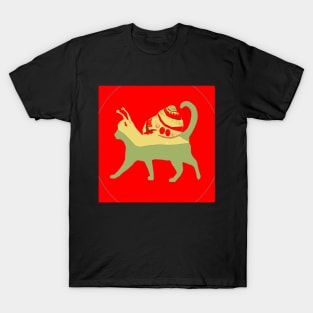 SNAIL CAT RED T-Shirt